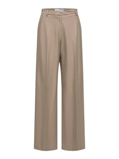 Широкие брюки со складками Selected Eliana, светло-коричневый