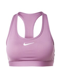 Спортивный бюстгальтер средней поддержки Nike Swoosh, светло-фиолетовый