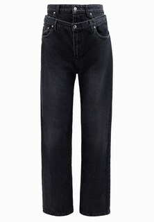 Широкие джинсы Toptop Studio, серый/черный