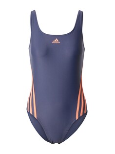 Активный купальник-бралетт Adidas 3-Stripes, темно-синий