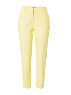 Обычные плиссированные брюки Comma, пастельно-желтый