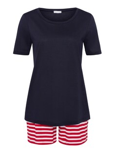 Пижама Hanro Laura, темно-синий/красный/белый