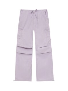 Широкие брюки-карго Pull&amp;Bear, пастельно-фиолетовый