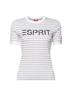 Рубашка Esprit, светло-серый/белый
