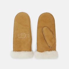 Варежки Ugg Embroider Mitten, светло-коричневый