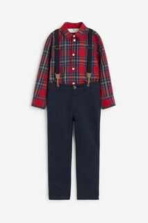 Комплект рубашка и брюки H&amp;M, 2 предмета, красный H&M