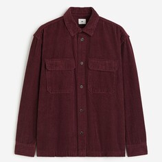 Куртка рубашка H&amp;M Relaxed Fit Corduroy, бордовый H&M