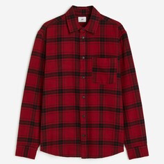 Рубашка H&amp;M Regular Fit Flannel, красный/черный H&M