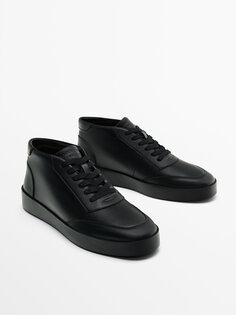 Черные высокие кроссовки Massimo Dutti, черный