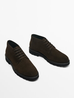 Коричневые ботинки сафари Massimo Dutti, коричневый