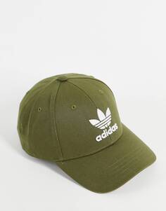 Оливковая бейсболка adidas Originals adicolor Trefoil