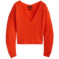 Свитер Massimo Dutti Purl Knit, оранжево-красный