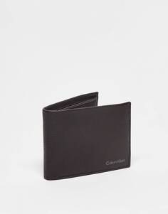 Темно-коричневый кошелек двойного сложения Calvin Klein