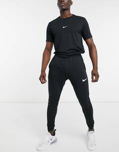 Черные зауженные флисовые джоггеры Nike Training Dri-FIT