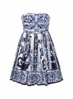 Коктейльное платье с принтом Majolica Dolce&amp;Gabbana