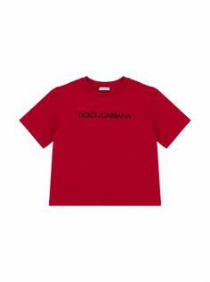 Хлопковая футболка с логотипом Dolce&amp;Gabbana