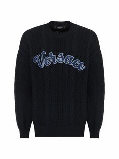 Вязаный джемпер с логотипом Versace
