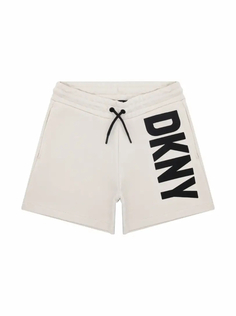 Хлопковые шорты с логотипом DKNY