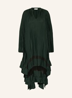 Плиссированное платье CLAUDIE PIERLOT mit Mesh, темно-зеленый