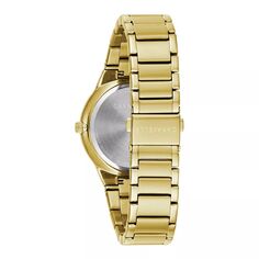 Мужские часы с золотистым бриллиантовым циферблатом - 44D102 Caravelle by Bulova
