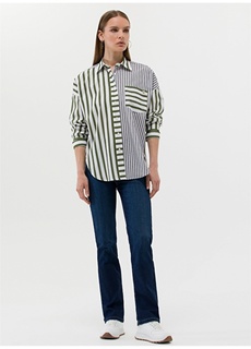Стандартные женские джинсовые брюки цвета индиго с высокой талией Pierre Cardin
