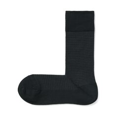 Деловые носки с узором «гусиные лапки» под прямым углом (мужские) MUJI, черный узор