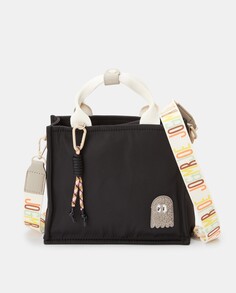 Маленькая сумка-шоппер из переработанного нейлона черного цвета с длинной ручкой Jo &amp; Mr. Joe, черный