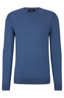 Свитер Boss Regular-fit In Wool Silk And Cashmere, голубой