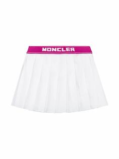 Плиссированная юбка с логотипом Moncler