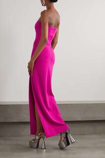 SOLACE LONDON платье макси Zora без бретелек из эластичного крепа, розовый