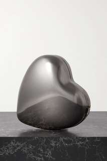 STAUD Серебристый клатч в форме сердца, бронзовый