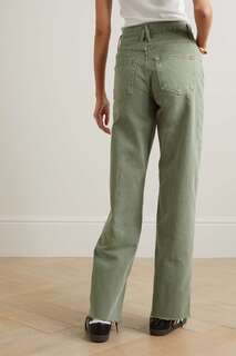 SLVRLAKE джинсы широкого кроя Grace с завышенной талией, зеленый