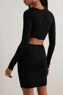 WOLFORD + Платье мини N°21 Sue из эластичного модала с вырезами, черный