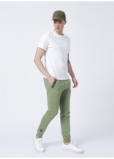 Зеленые мужские спортивные штаны стандартного кроя с переплетом из биомассы Limon