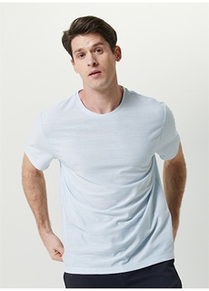 Голубая мужская футболка с круглым вырезом Network