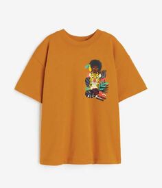 Футболка с принтом H&amp;M Kids Encanto Print, темно-оранжевый H&M