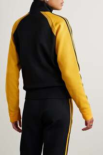 ADIDAS ORIGINALS + Спортивная куртка Wales Bonner из переработанного эластичного трикотажа с сетчатой ​​отделкой, черный