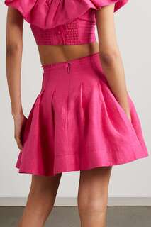 AJE плиссированная юбка мини Sheila с бахромой и бахромой, розовый
