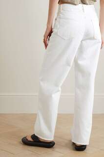 AGOLDE + NET SUSTAIN 90s Укороченные джинсы прямого кроя средней посадки из органического кроя, белый