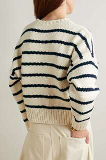 FRAME Полосатый хлопковый свитер, военно-морской