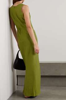 FAITHFULL THE BRAND + NET SUSTAIN Платье макси из льна Valenza, зеленый