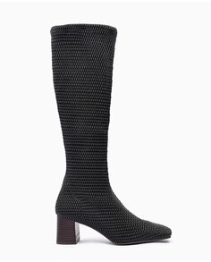 Женские кожаные ботинки с эластичной подкладкой черного цвета Miss Elastic, черный