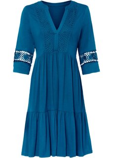 Платье-туника с кружевом Bodyflirt, синий