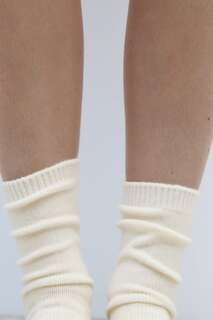 Простые низкие носки ZARA, экру
