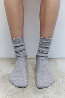 Длинные носки в рубчик ZARA, серый