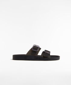 Полупрозрачные формованные пляжные сандалии Oysho, черный