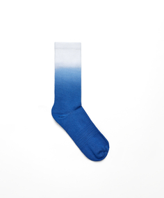 Классические спортивные носки в рубчик с принтом тай-дай из смесового хлопка Oysho, чернила синие