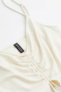 Блузка со шнурками H&amp;M, бежевый H&M