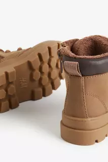 Ботинки на теплой подкладке на шнуровке H&amp;M, коричневый H&M