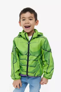 Ветрозащитная куртка с принтом H&amp;M, зеленый H&M